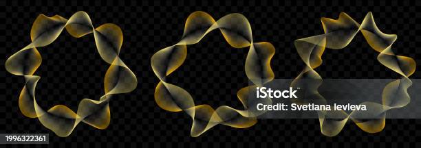 Abstract Round Wave Line Circle Vector Background Curved Shapes Pattern ...