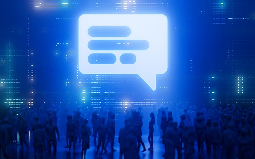 AI Artificial Intelligence Chatbot, human conversation with technology, natural language processing