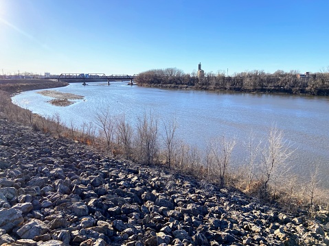 Kansas River in Topeka, Kansas