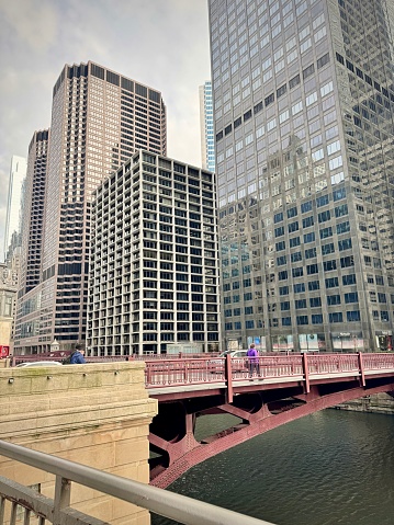 Chicago Urban Cityscape along the Chicago River