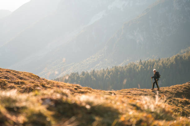 istock Senior Man Enjoying Sunny Outdoors Hiking 1996379515