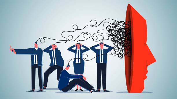 istock Foolish or ignorant, religious, ideology controlled, brainwashed, made to believe, mentally ill or psychologically sick, a bunch of businessmen's brains wired by a giant's brain 1996443067