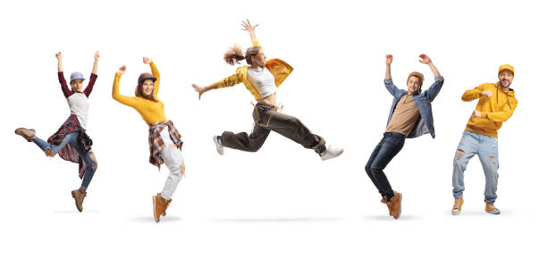 istock Cheerful young men and women dancing 1996443110