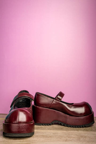 istock Nostalgic Y2K Vintage Chunky Shoes on Pink 1996481572