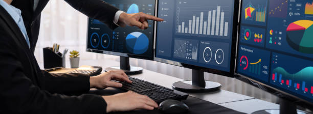 istock Analyst working on BI dashboard on computer monitor. Trailblazing 1996526926