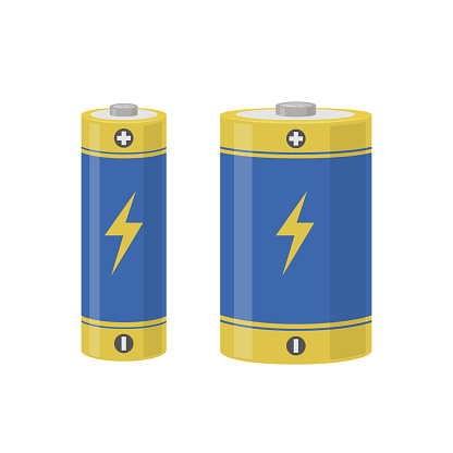 Illustration of dry battery