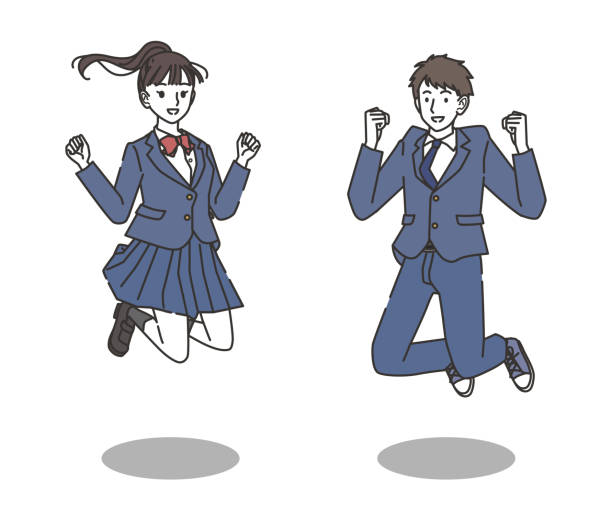 istock High school girls and high school boys jumping 1996821189