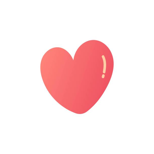 발렌타인 데이용 하트 일러스트 5 종류, 달콤한 색상 테마 - love valentines day heart shape kissing stock illustrations