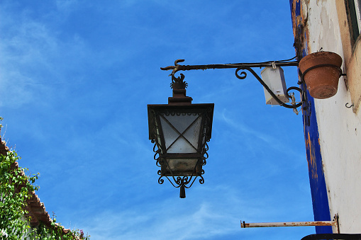 The lamp in old city of Obidos, Portugal