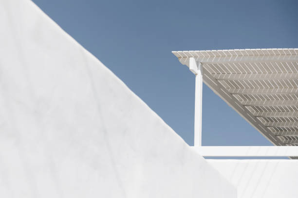 istock White pergola on a roof in Greece, Cyclades 1996945557