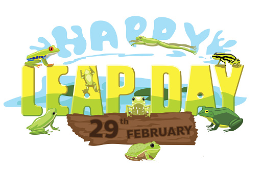 Leap Year Greeting Cards EPS10 File Format