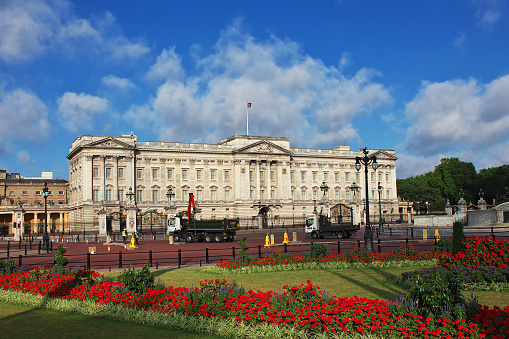 London, UK - 28 Jul 2013: Buckingham palace in London city, England