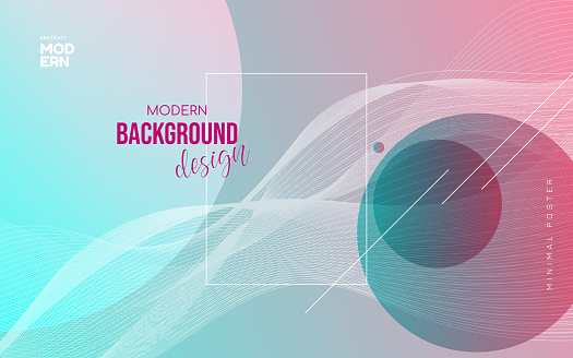 Liquid dynamic background for web sites, landing page or business presentation. Abstract geometric wallpaper. Header for social media. Trendy wavy shapes.
