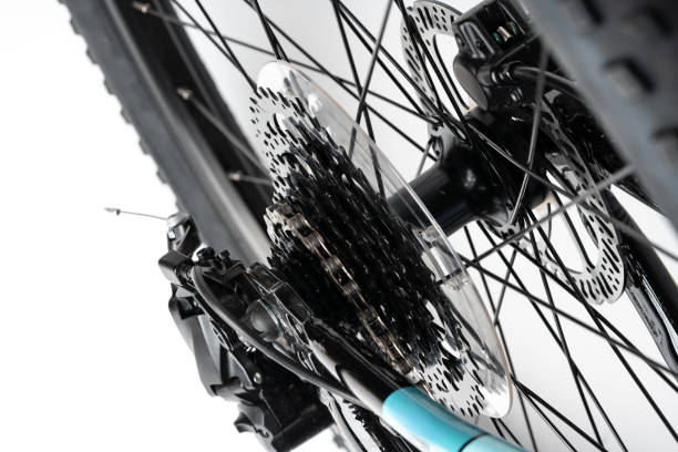 istock Bicycle wheel isolated over white background close up 1996996584