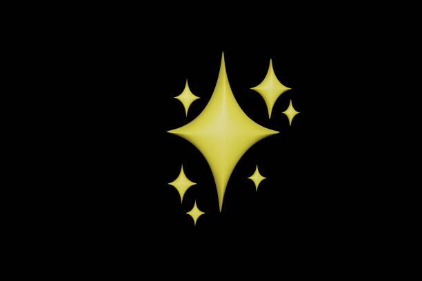 gold star on white, Sparkle star