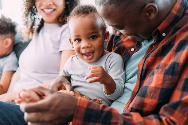 istock Happy family at home. 1997057986
