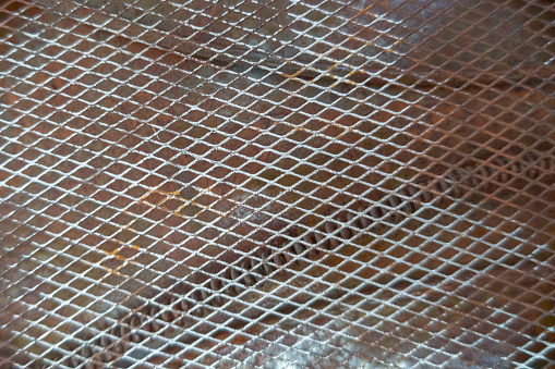 background rust net steel and aluminum grid fence texture rusty backdrop