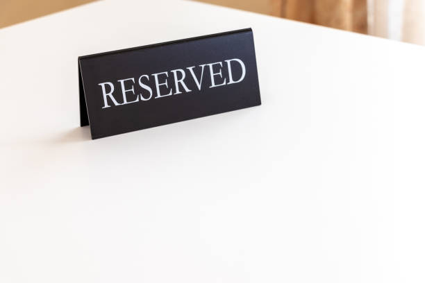 istock A plate on the table indicating that this is a reserved seat 1997075415