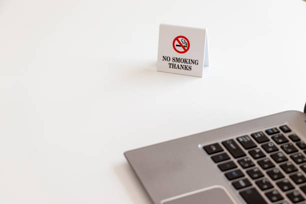 istock Non-smoking area with laptop in the office 1997075436