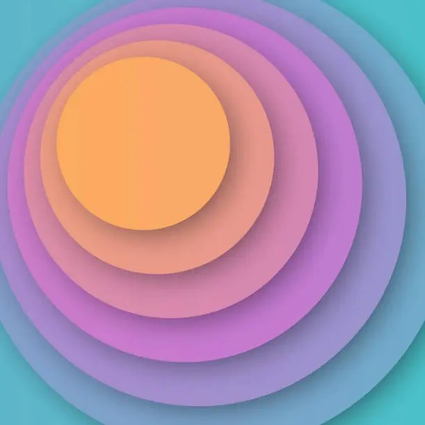 Vector illustration of Abstract design with circles and Purple gradients - Trendy background