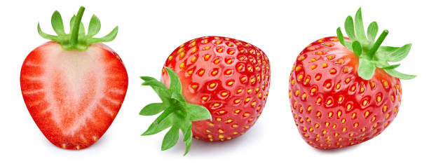 istock Fresh organic strawberry isolated on white 1997133106
