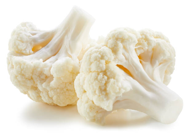 istock Organic cauliflower with clipping path isolated on a white background 1997148185
