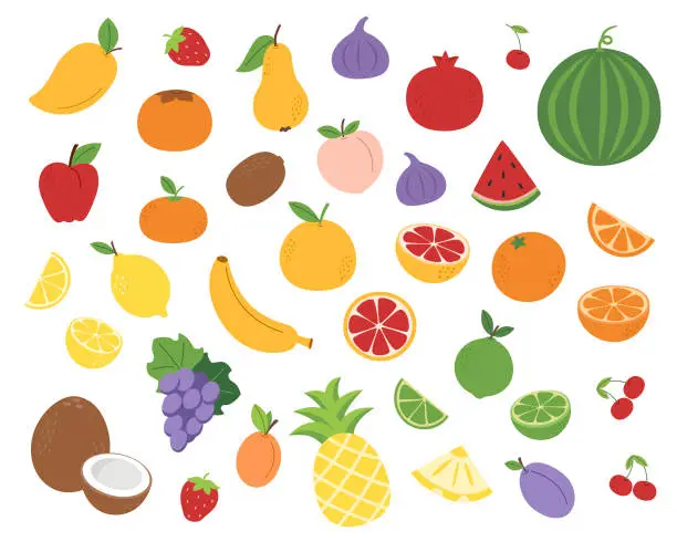 Vector illustration of Set fruit1