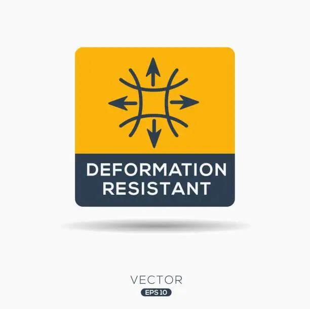 Vector illustration of Deformation resistant Icon.