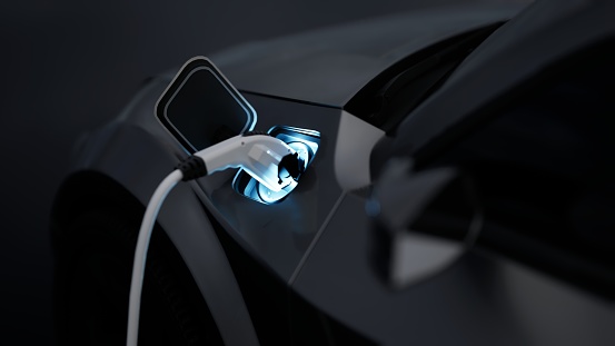 Generic electric car charging on a city street

This image doesn`t contain any visible trademarked products, corporate identity, logos, or copyrighted elements.
I am author of design of this car.
I am author of 3d model of this car