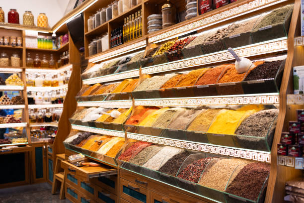 istock Spice shelves at the market 1997229509