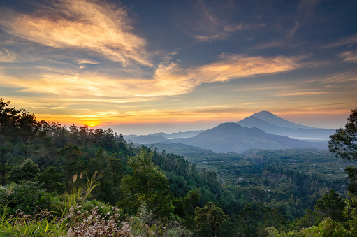 the view of mountains in bali