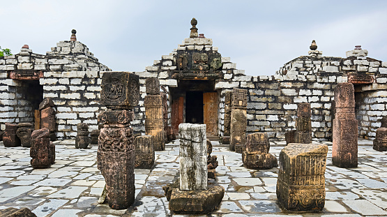 View of Surang Tila Temple, built With Dress Stone Blocks. Sirpur, Mahasamund, Chhattisgarh, India.