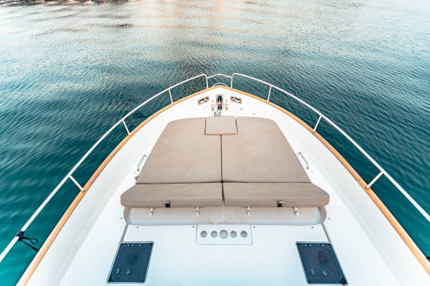 istock Sitting area on a luxury yacht 1997282003