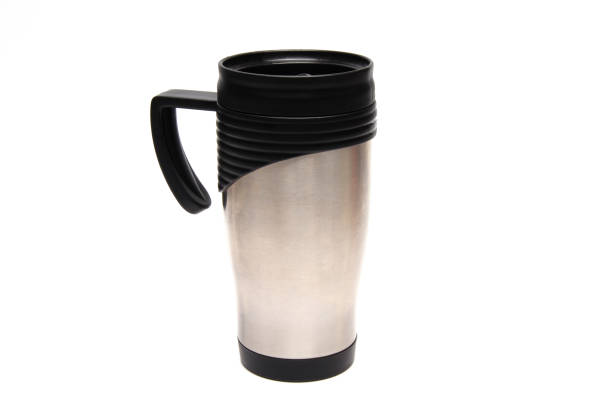 istock Metal thermo mug on a white isolated background. 1997337474