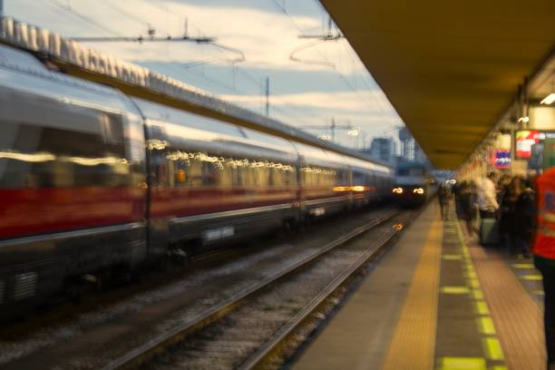 istock passage of a train in an Italian station 1997349092