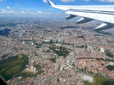 Aerial view of Sao Paulo cityscape