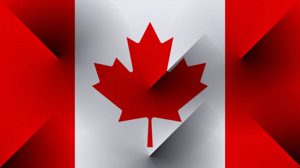 The Canadian national flag image vector. Circle wave Pattern design on background with gradient shadow pop up from behind canvas. The Canadian national flag image vector. Circle wave Pattern design on background with gradient shadow pop up from behind canvas. okanagan stock illustrations