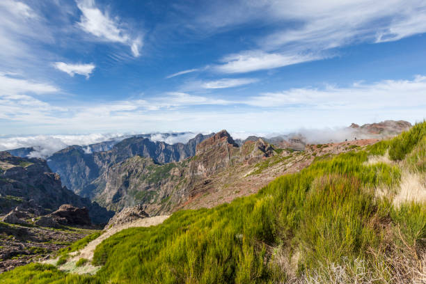 pico do arieiro at madeira island in portugal.