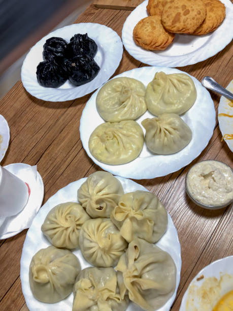 istock Georgian traditional dumplings khinkali on a plate. 1997491241