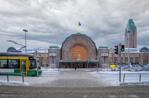 Helsinki Central Train Station in Winter