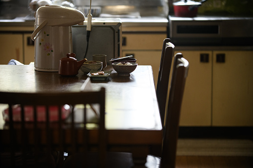 lonely dinner laid out on the table