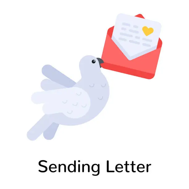 Vector illustration of Sending Letter