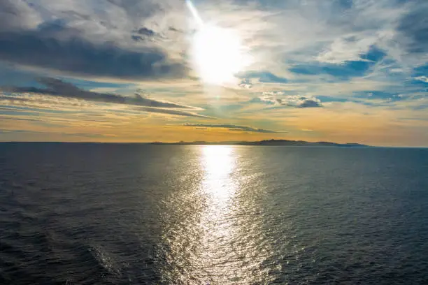 Photo of Distant view of the Flakland Islands during sunset, Falkland Islands (Islas Malvinas), UK