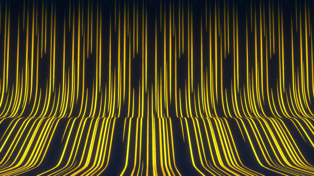 istock Bright orange neon lines abstract tech futuristic background 1997597317
