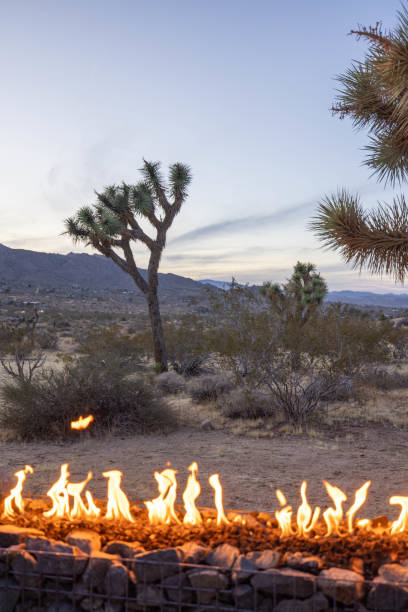 istock Outdoor fire place in a desert landscape 1997627566