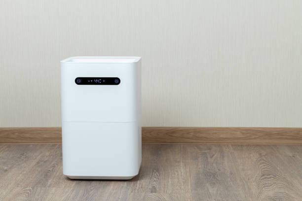 istock A modern white humidifier stands on the floor against the wall 1997629698