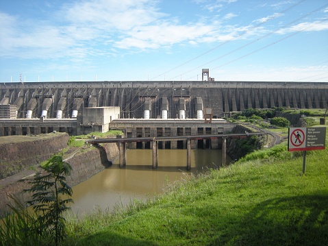 The Itaipu Hydroelectric Plant is a hydroelectric plant on the Paraná River, located on the border between Brazil and Paraguay. January 18, 2015.