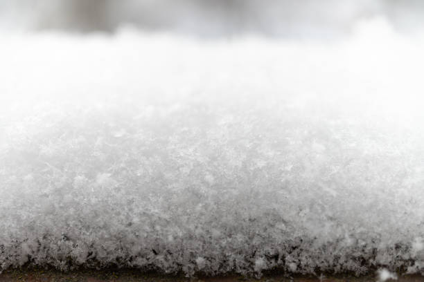 Photos with Snow texture with snowflakes and ice crystals from a close distance, macro photography, detailed image with a certain depth of field