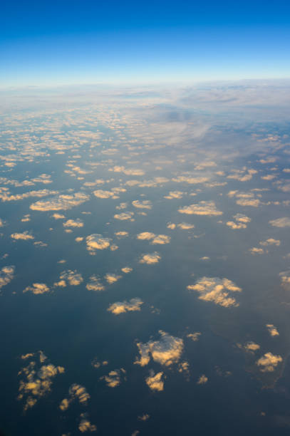 Wide sky fly on the cloud freedom moment