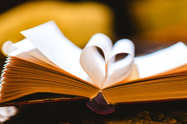 Close-Up Of Heart Shape On Book